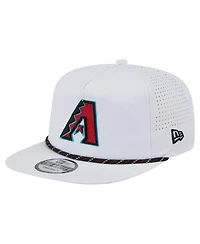 New Era Men's White Arizona Diamondbacks Perforated Golfer Snapback Hat