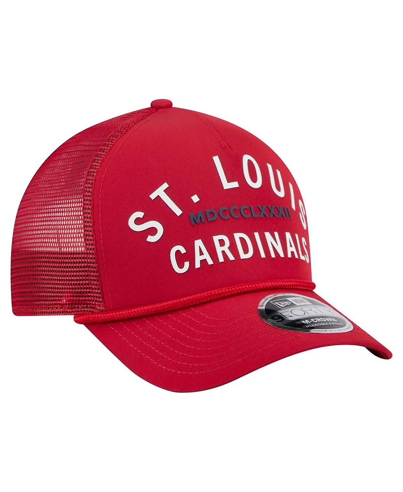 New Era Men's Red St. Louis Cardinals Minimalist 9FORTY A-Frame Adjustable Hat