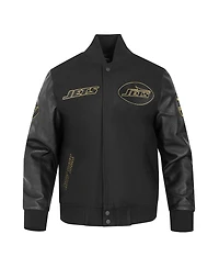 Pro Standard Men's Black New York Jets Full-Zip Varsity Jacket