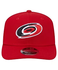 New Era Men's Red Carolina Hurricanes Logo Basic 9SEVENTY Adjustable Hat