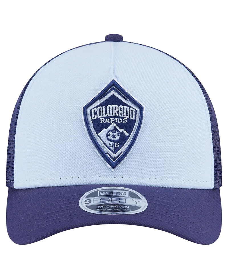 New Era Men's Light Blue Colorado Rapids Color Pack 9FORTY A-Frame Adjustable Trucker Hat
