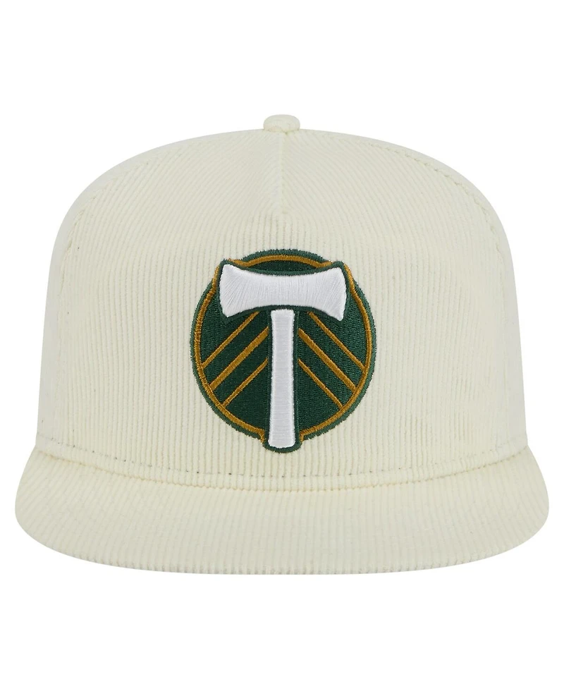 New Era Men's Cream Portland Timbers 2025 Kickoff Snapback Golfer Hat