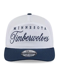 New Era Men's White/Navy Minnesota Timberwolves 2025 Nba Draft On-Stage Nylon 19TWENTY Adjustable Hat