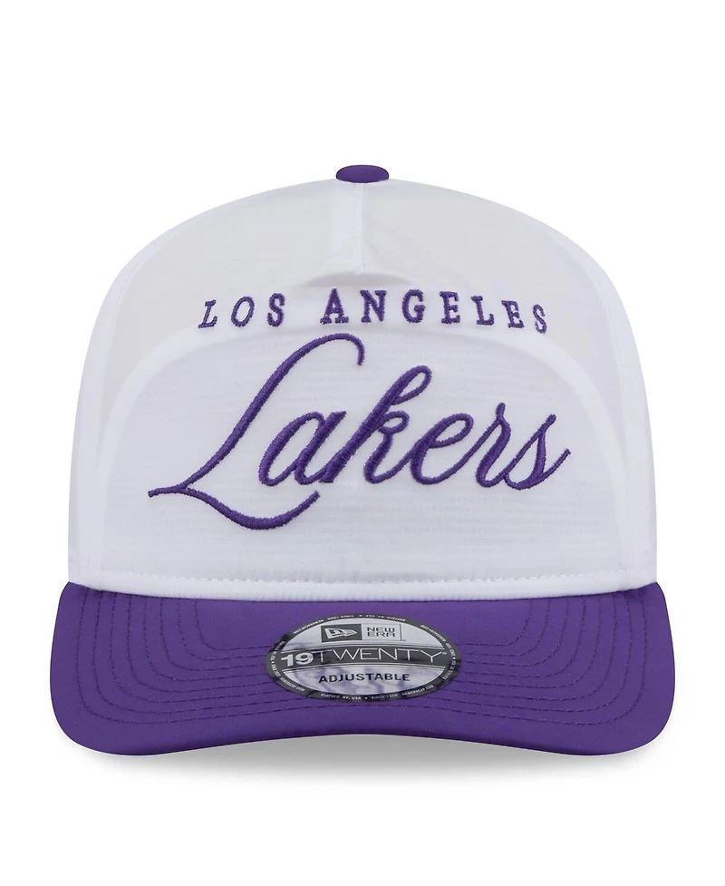 New Era Men's White/Purple Los Angeles Lakers 2025 Nba Draft On-Stage Nylon 19TWENTY Adjustable Hat