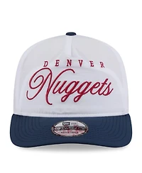 New Era Men's White/Navy Denver Nuggets 2025 Nba Draft On-Stage Nylon 19TWENTY Adjustable Hat