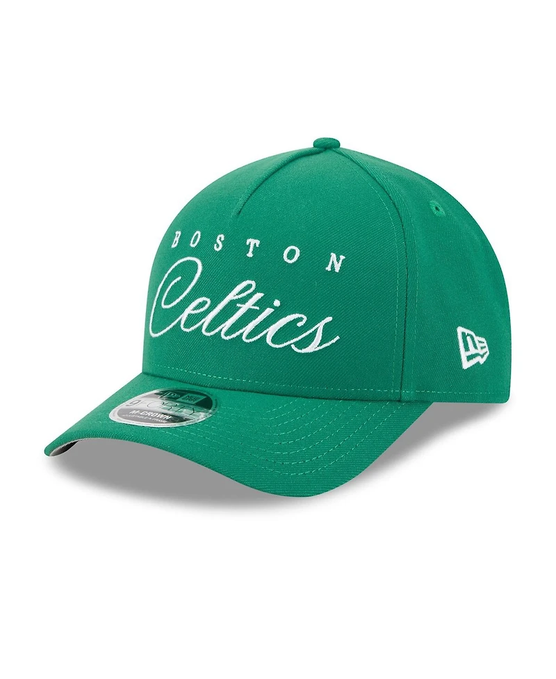 New Era Men's Kelly Green Boston Celtics 2025 Nba Draft M-Crown A-Frame 9FORTY Adjustable Hat