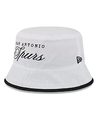 New Era Men's White/Black San Antonio Spurs 2025 Nba Draft Nylon Bucket Hat