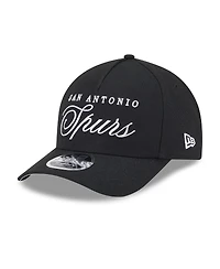 New Era Men's Black San Antonio Spurs 2025 Nba Draft M-Crown A-Frame 9FORTY Adjustable Hat