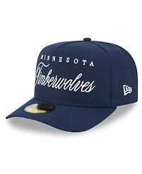 New Era Men's Navy Minnesota Timberwolves 2025 Nba Draft A-Frame 59FIFTY Fitted Hat