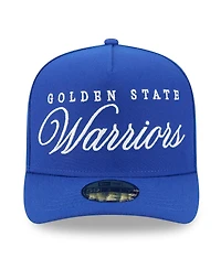 New Era Men's Royal Golden State Warriors 2025 Nba Draft A-Frame 59FIFTY Fitted Hat