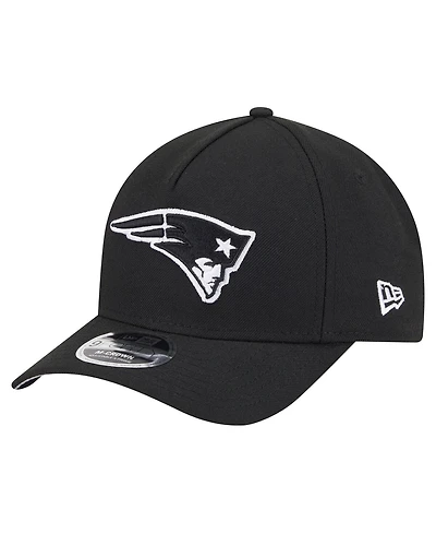 New Era Men's Black New England Patriots Team Collection 9FORTY M-Crown A-Frame Adjustable Hat