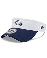 New Era Men's White/Navy Denver Broncos 2025 Nfl Training Camp Adjustable Visor Hat