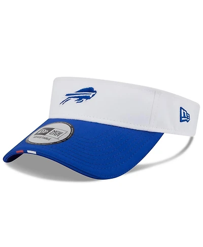 New Era Men's White/Royal Buffalo Bills 2025 Nfl Training Camp Adjustable Visor Hat