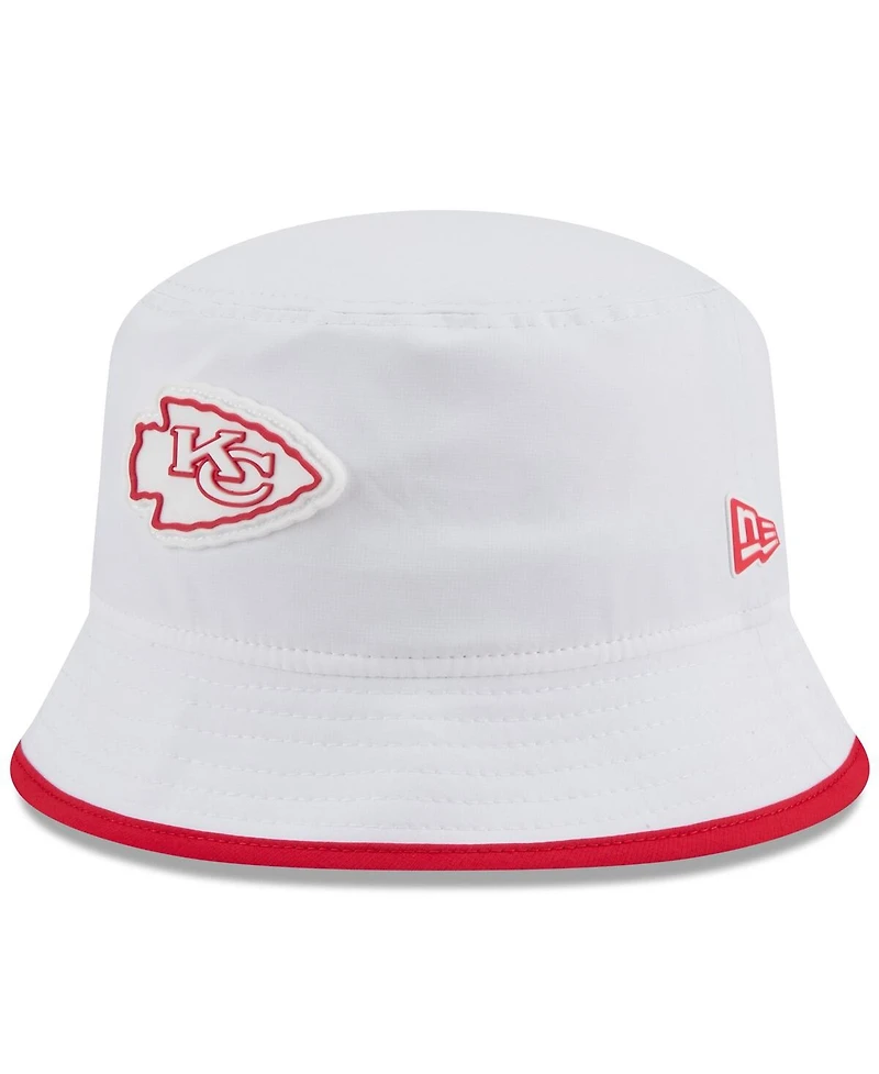 New Era Men's White Kansas City Chiefs 2025 Nfl Training Camp Stretch Bucket Hat