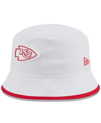 New Era Men's White Kansas City Chiefs 2025 Nfl Training Camp Stretch Bucket Hat