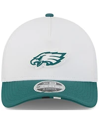 New Era Big Boys and Girls White/Midnight Green Philadelphia Eagles 2025 Nfl Training Camp A-Frame 9FORTY Adjustable Hat