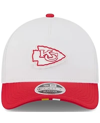 New Era Big Boys and Girls White/Red Kansas City Chiefs 2025 Nfl Training Camp A-Frame 9FORTY Adjustable Hat