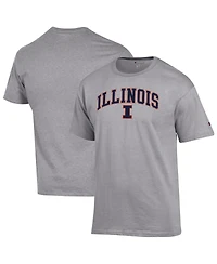 Champion Men's Heather Gray Illinois Fighting Illini Arch Over Logo T-Shirt
