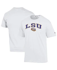 Champion Men's White Lsu Tigers Arch Over Logo T-Shirt