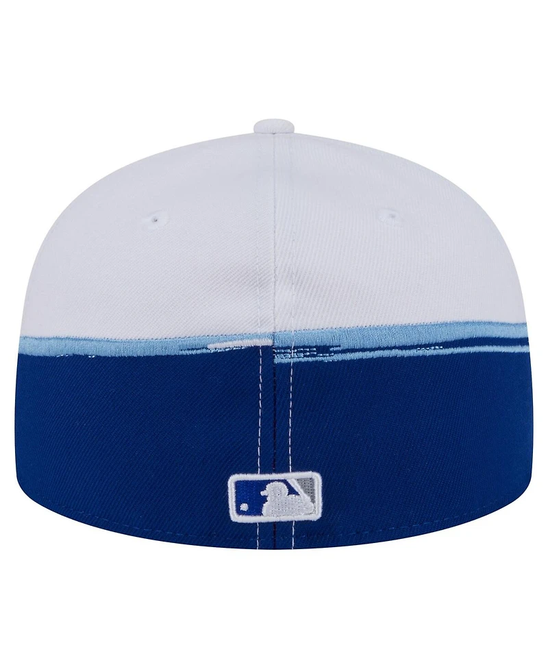 New Era Men's Royal/White Kansas City Royals Paint Stroke 59FIFTY Fitted Hat