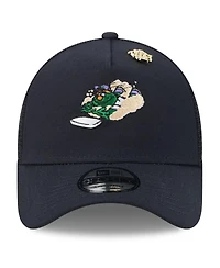 New Era Men's Navy Boston Red Sox 2025 Big League Chew A-Frame 9FORTY Adjustable Trucker Hat