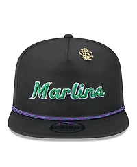 New Era Men's Black Miami Marlins 2025 Big League Chew Golfer Snapback Hat
