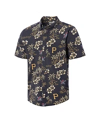 Reyn Spooner Men's Black Pittsburgh Pirates Kekai Button-Down Shirt