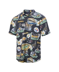 Reyn Spooner Men's Black Pittsburgh Steelers Scenic Button-Down Shirt