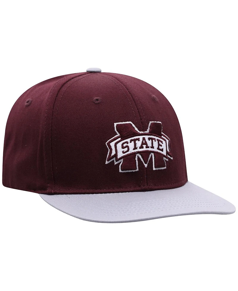 Top of the World Big Boys and Girls Maroon Mississippi State Bulldogs Victory Maverick Snapback Hat