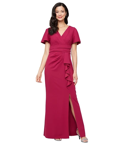 Sl Fashions Women's Short-Sleeve A-Line Dress