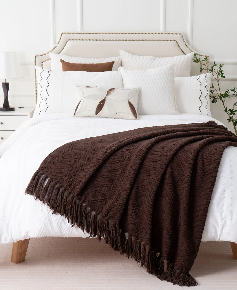 Battilo Herringbone Chenille Knit Throw, 50" x 60"