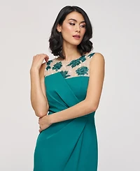 Js Collections Women's Adelaide Illusion-Yoke Embellished Sheath Dress