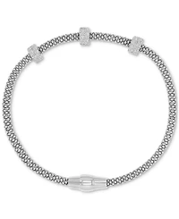 Rondelle Cubic Zirconia Mesh Bracelet Sterling Silver, 14k Gold Over Silver or