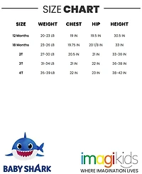 Baby Shark Girls Pinkfong Pullover Fleece Sweatshirt and Pants Outfit Set