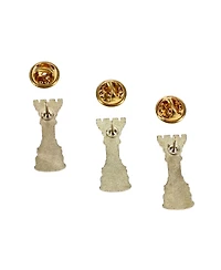 We Games Metal Rook Chess Pins, Gold, Bulk Pack of 10
