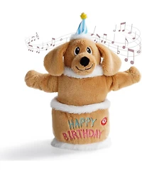 Fuzzwoof Birthday Cake Dog Toy, Dancing with Echo Function Feature, Singing Birthday Songs, Interactive Dog Toys, Plush Stuffed Puppy Toy