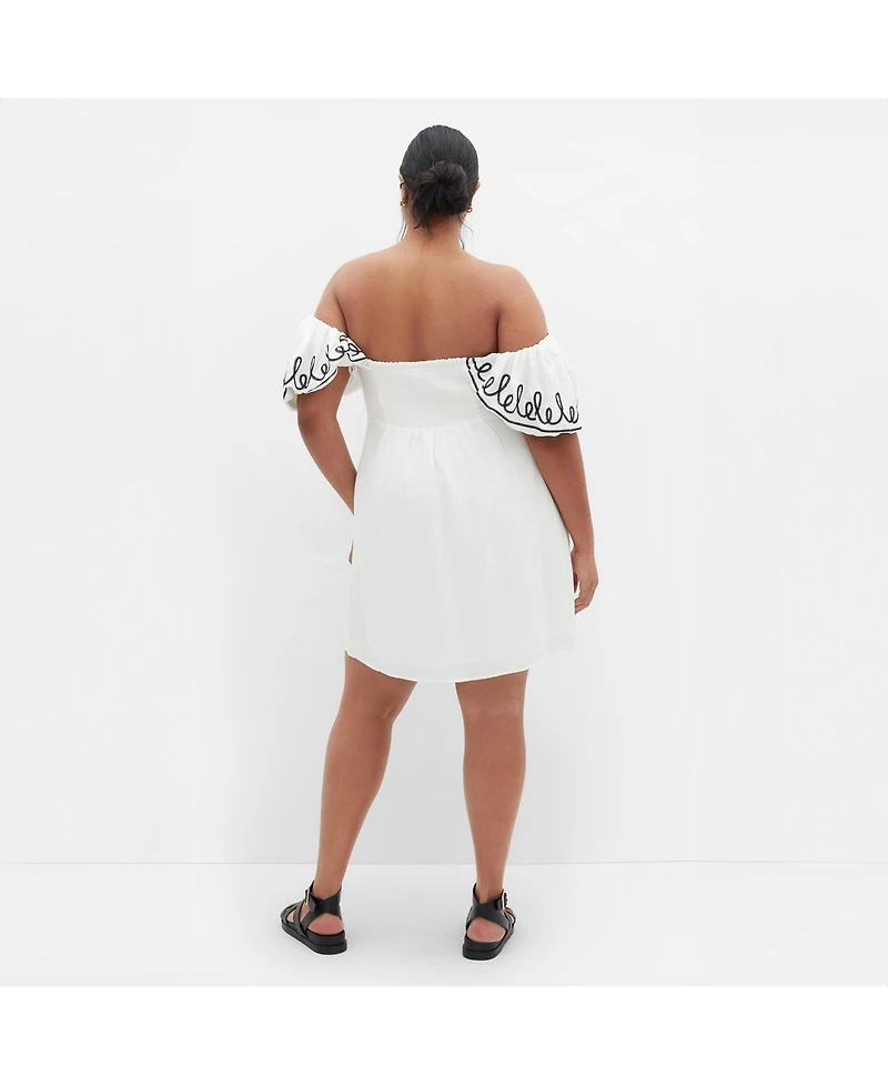 City Chic Women's Hana Embroidered Dress