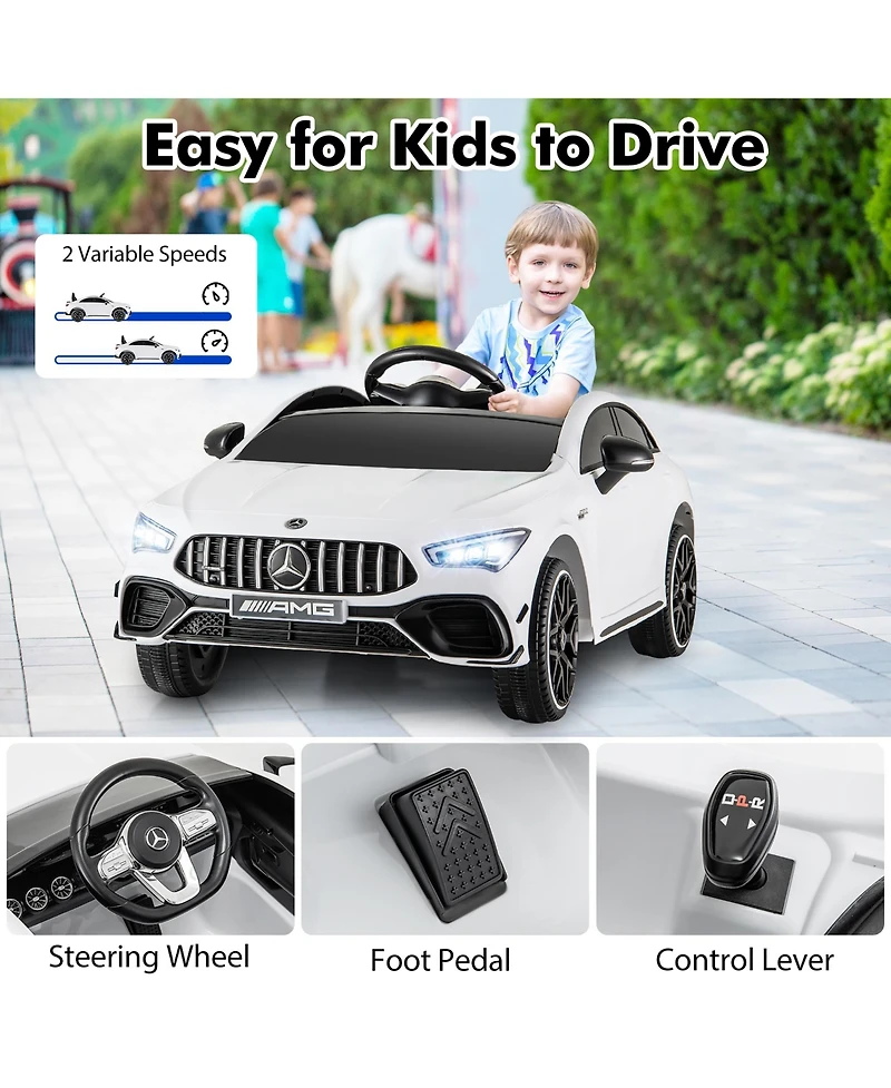Gymax 12V Kids Ride on Car w/Remote Rocking Function Transport Wheels Lights & Music