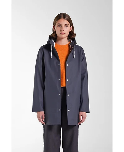 Stutterheim Women's Stockholm Long Sleeve Hooded Raincoat