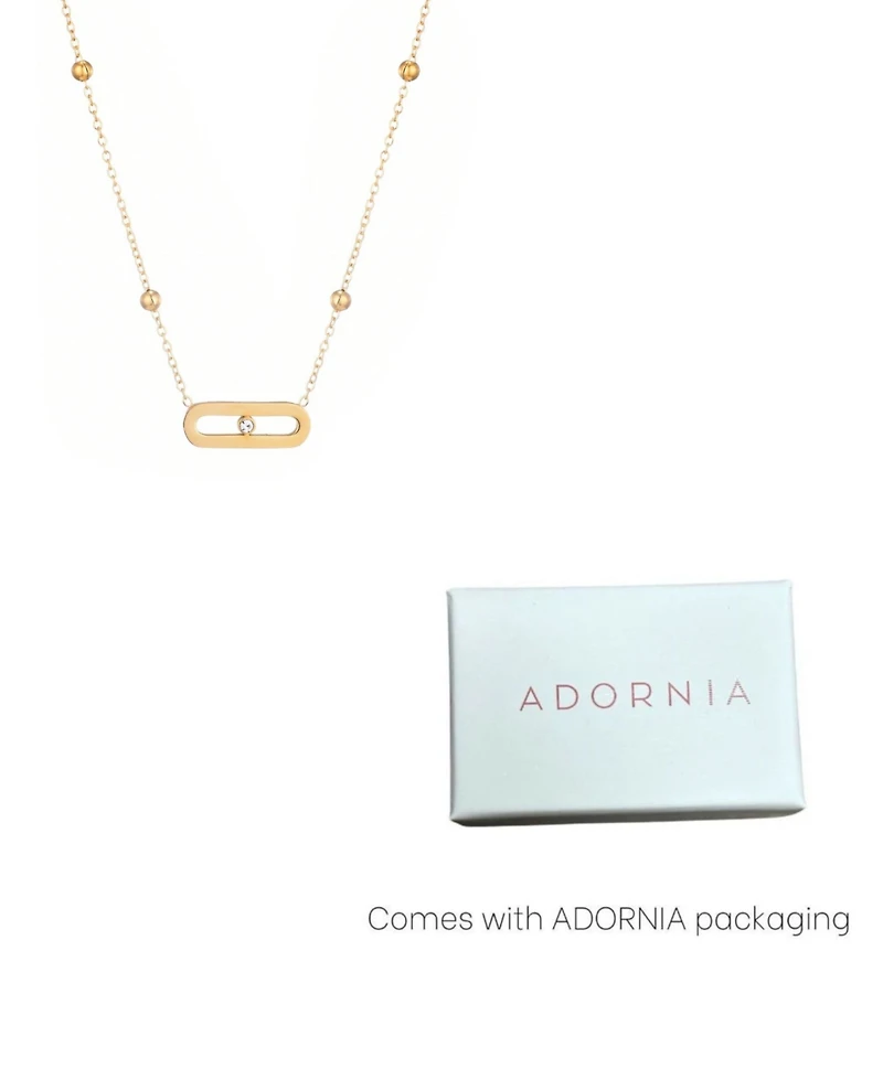 Adornia Tarnish Resistant Bar Necklace