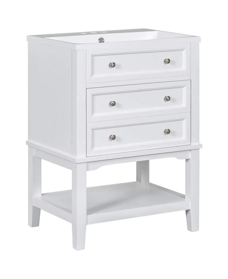 Streamdale Furniture 24" Bathroom Vanity with Sink & Storage