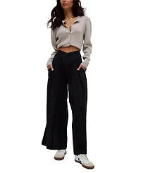 Raffya Women's Farrah Wide Leg Jacquard Trouser