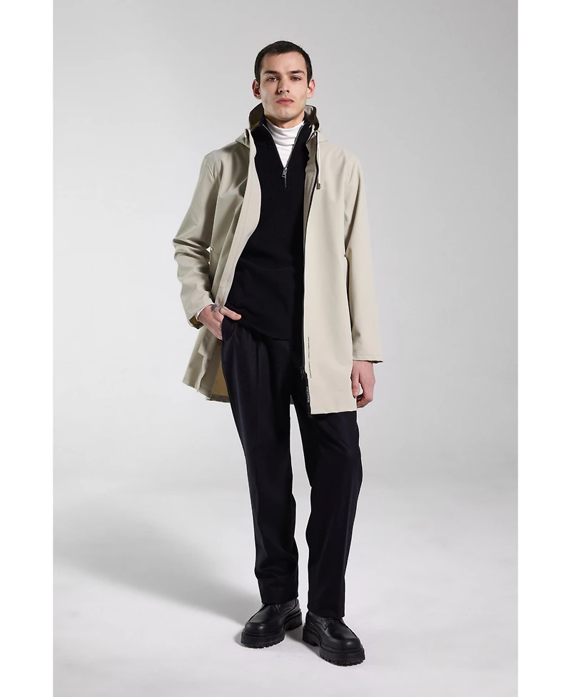 Stutterheim Men's Stockholm Lightweight Zip Matte Raincoat