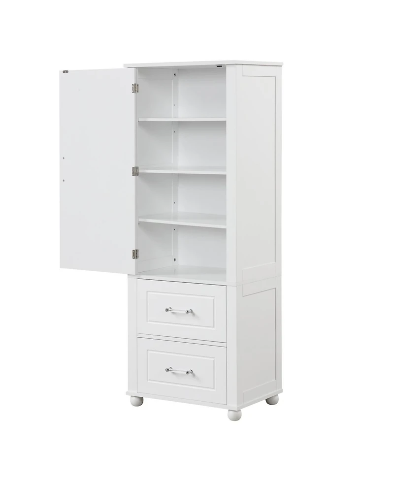 Streamdale Furniture Tall Bathroom Storage Cabinet with Drawers & Shelf