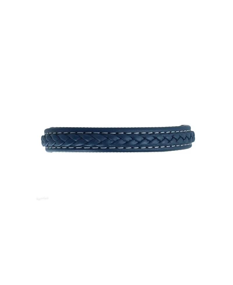 Trafalgar Loose Fit Amari's Azure Stitched Leather Secure Clasped Bracelet