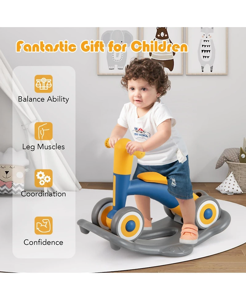 Mecale 3 in 1 Rocking Horse with Detachable Balance Board and Seat