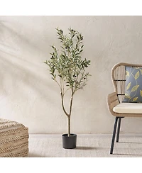Streamdale Furniture Artificial Olive Tree - 47'' Tall - Pre-Potted