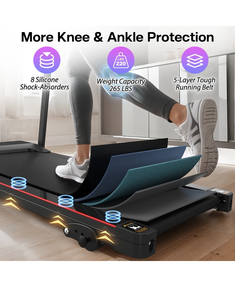 Streamdale Furniture Folding Treadmill Incline Bluetooth Heart Rate