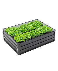 Streamdale Furniture 4x3x1ft Metal Raised Garden Bed - Black