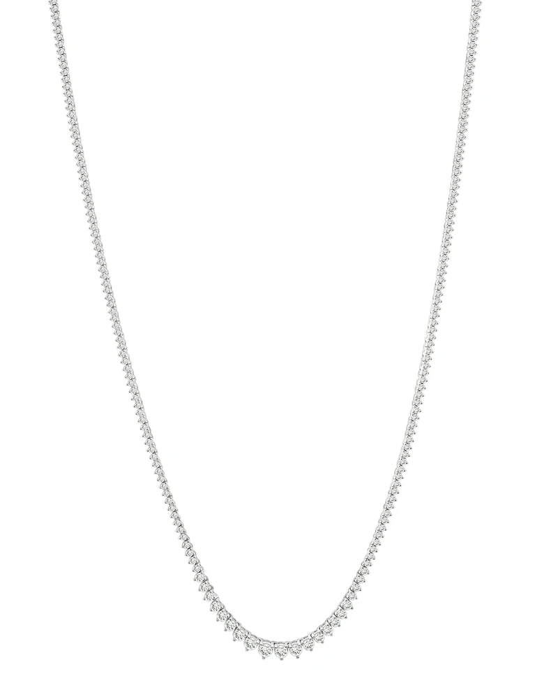 Wrapped in Love Diamond Graduated 17" Collar Necklace (5 ct. t.w.) in 14k White Gold, Exclusively at Macy's